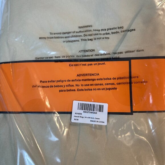 Waterproof Outdoor Curtains for Patio, Premium Thick Privacy (Cream) 53Wx84L - Picture 6 of 6